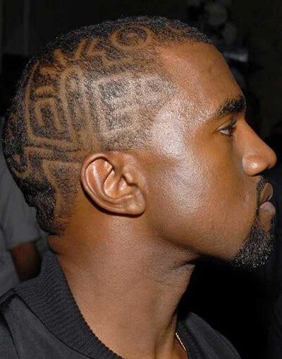 geometric pattern haircut for black men