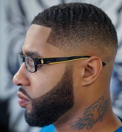 tapered fade in geometric patterns