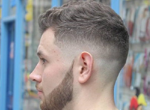 Ivy league haircut with mid fade