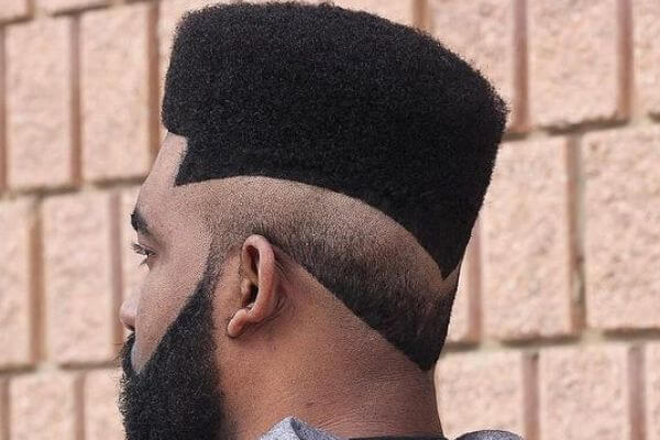 Flat Top Haircut with Designs