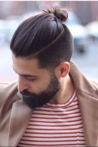 The Long Quiff Hairstyle with Top Knot
