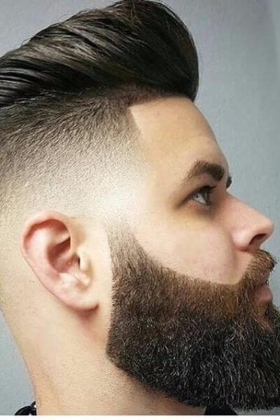 The Neat Quiff with Faded Sides and Textured Beard