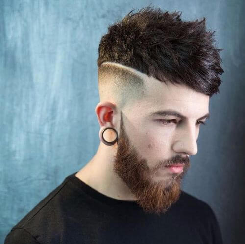 skin fade and long spiky top hipster haircut