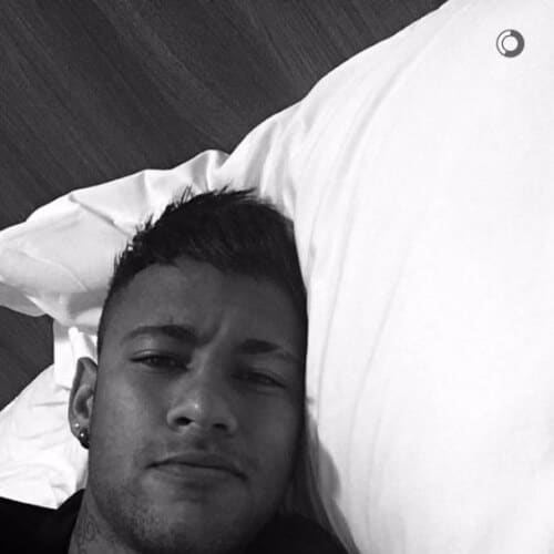 neymar haircut bed head selfie