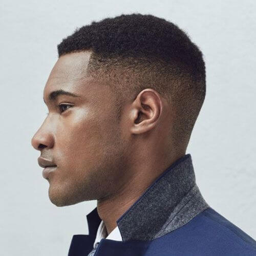 black man with high and tight haircut