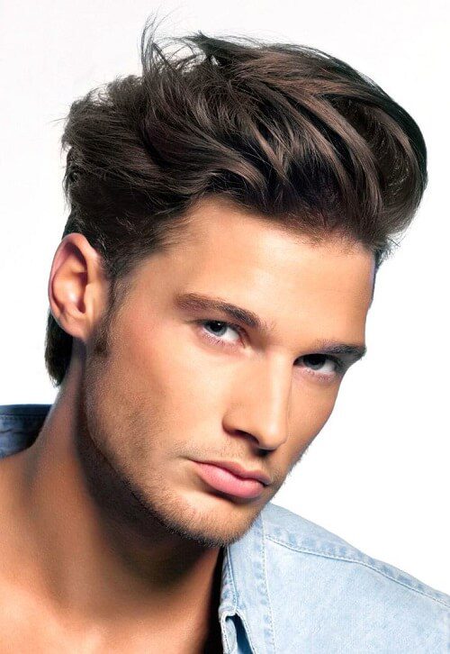 Long Loose Pompadour with a Bit of Length on Top