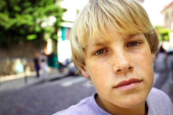 blonde teenage boy