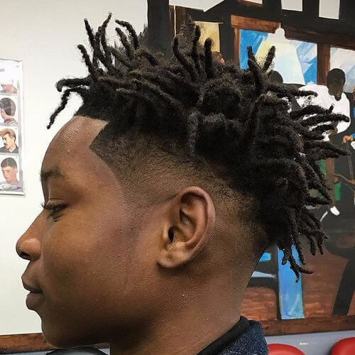 Short Dreads Styles for Guys with Taper Fade - dreadlock styles for men