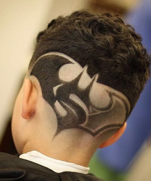 superman batman design boys haircut