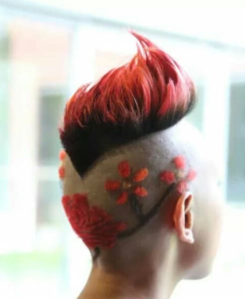 the flowers hair designs for men