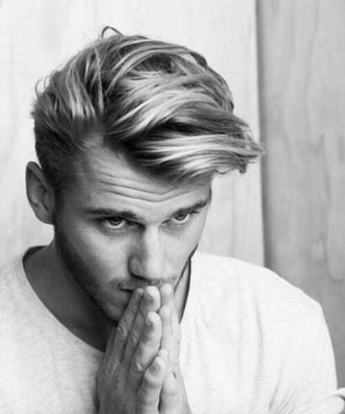 messy pompadour classic mens hairstyles
