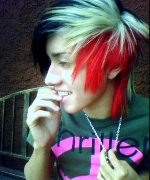 color combination emo hairstyles for guys