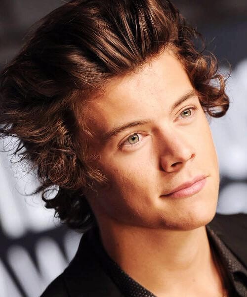 harry styles short curly hairstyles for men