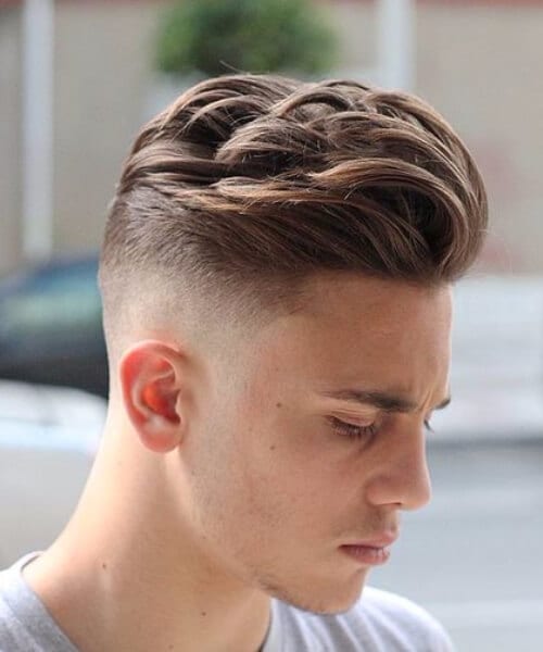 low fade haircut textured