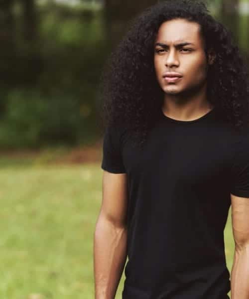natural long hairstyles for black men