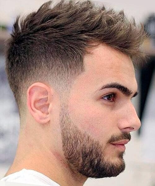 spikes blended low fade haircut