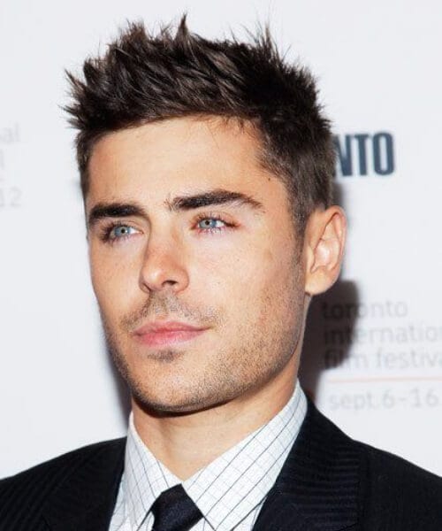 zac efron spiky hairstyles for men