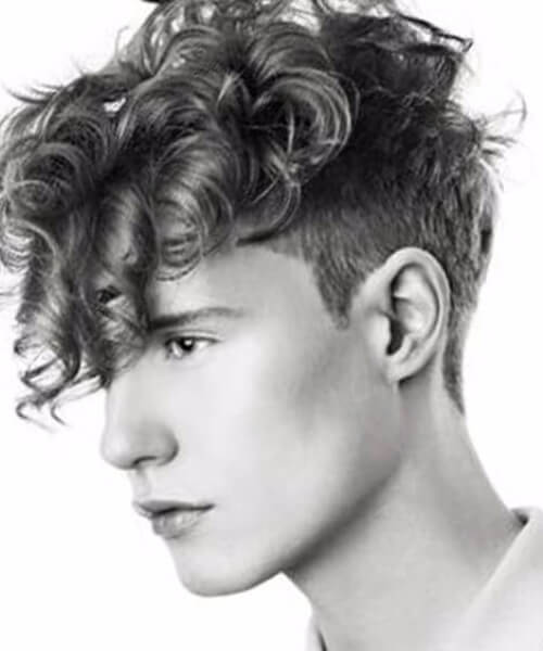sweetheart curls undercut with curly hair