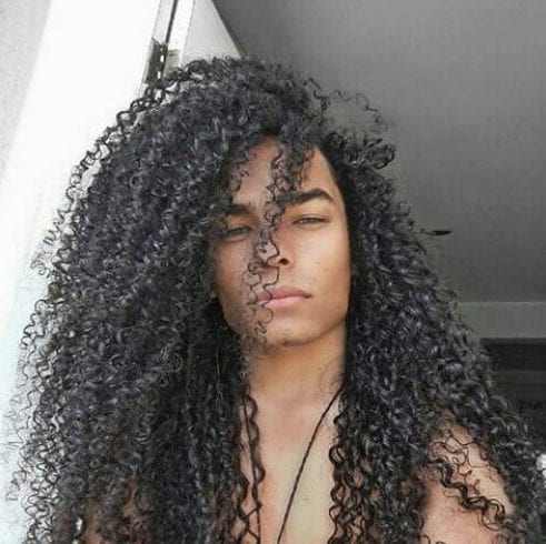 extra long curly hairstyles for black men