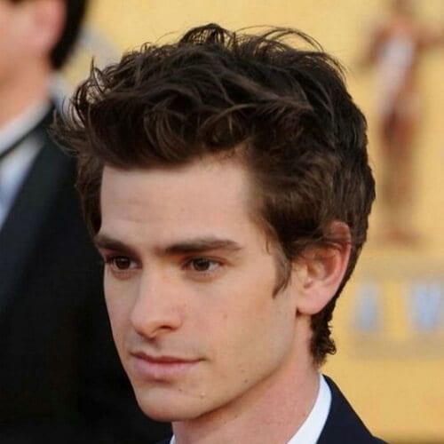 andrew garfield messy hairstyles for men