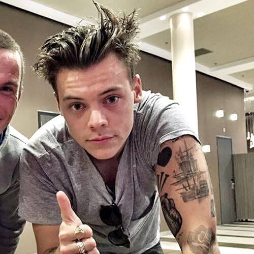 harry styles messy hairstyles for men