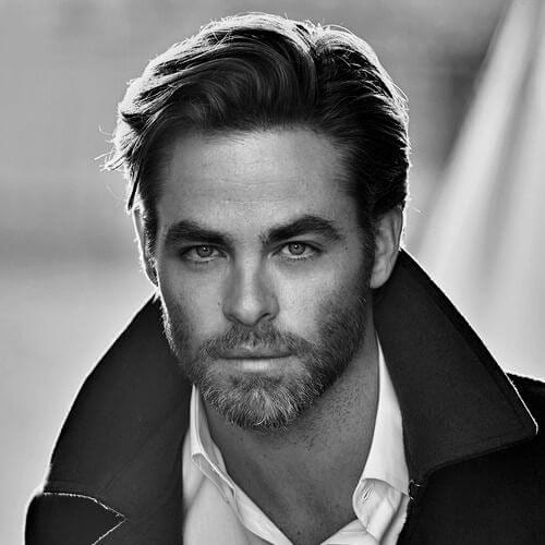 chris pine mens hairstyles for oval faces