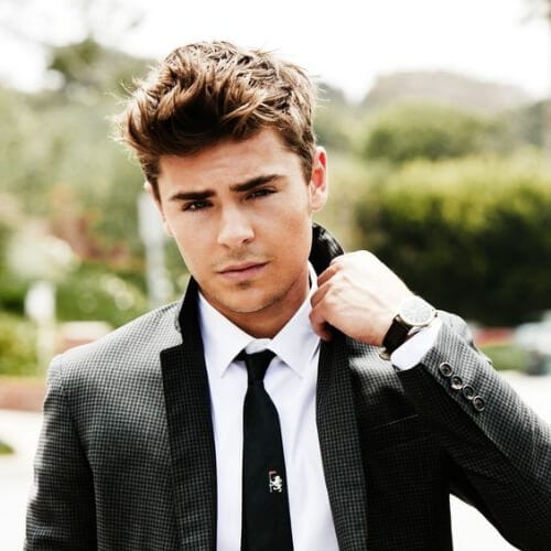 zac efron mens hairstyles for oval faces