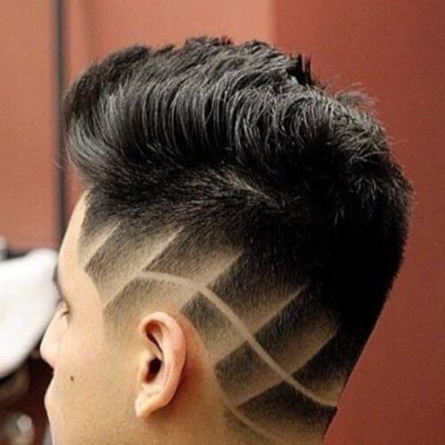Windowed-Effekt hair designs for boys