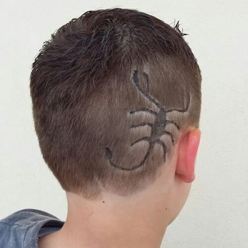 scorpion hair designs for boys