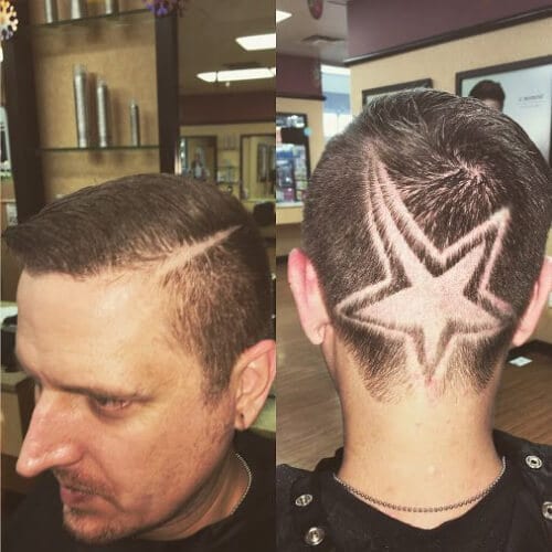 shooting star from hard part star designs haircuts