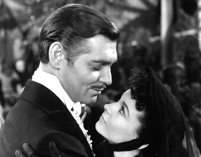 Clark Gable and Vivien Leigh gone with the wind