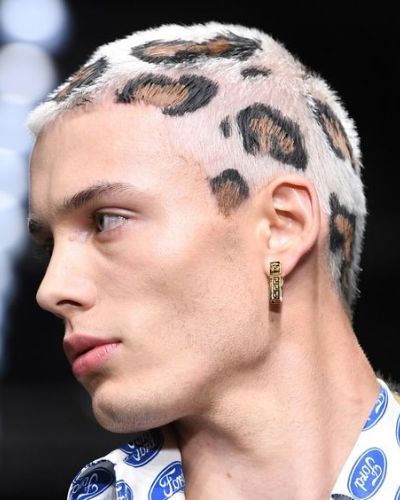 Edgy Leopard Print Hairstyle