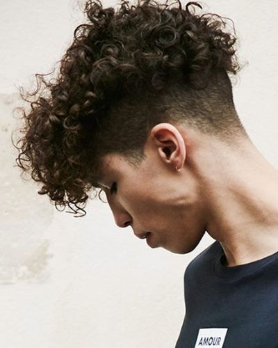 Loose Curly Hairstyles with Subtle Fade