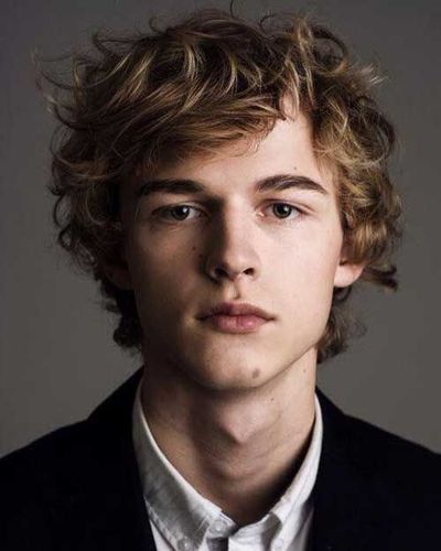 Shaggy Blonde Curls Winter Hairstyles for Men