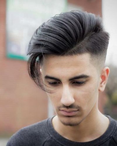 Diagonal Part Side Sweep and Short Faded Sides Fall Hairstyles for Men