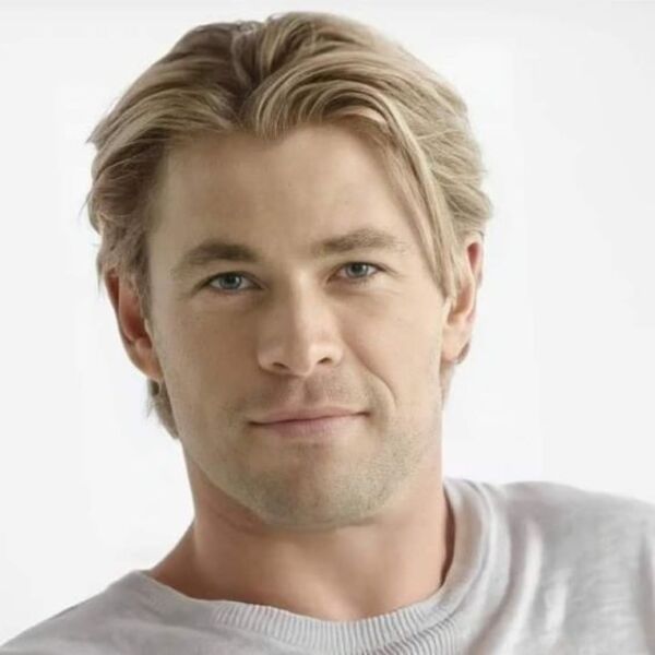 Medium Blonde Chris Hemsworth Haircuts - a man had his Medium Blonde Haircut style