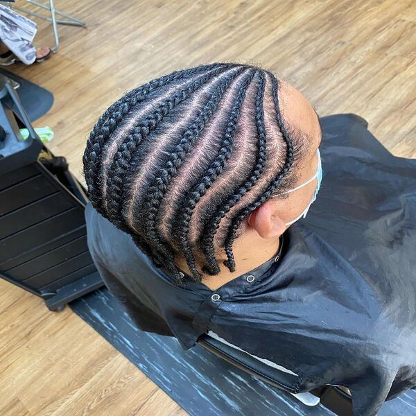 Men Cornrows Braid Hairstyles for Men - a man had his braid with afro