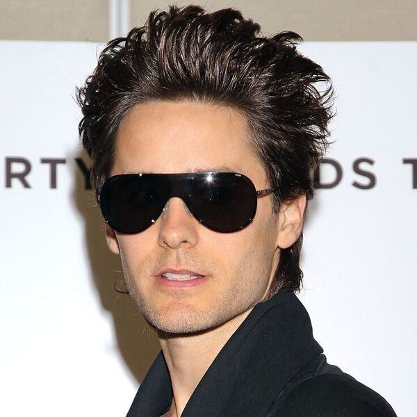 Freestyle Blown Out Top- Jared Leto wearing shades and a black suit