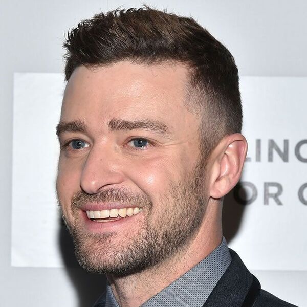 Low Fade Undercut- Justin Timberlake wearing a black suit