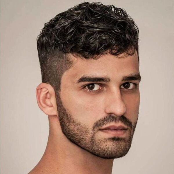 a close up look of a man